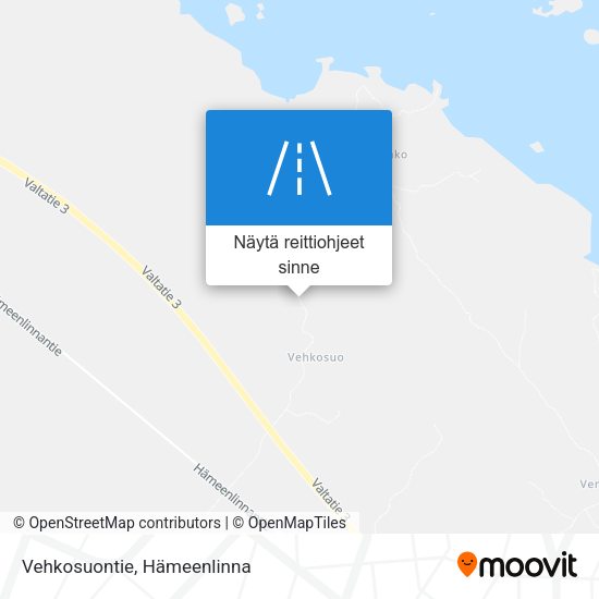 Vehkosuontie kartta