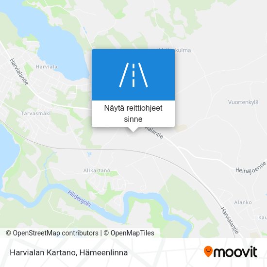 Harvialan Kartano kartta