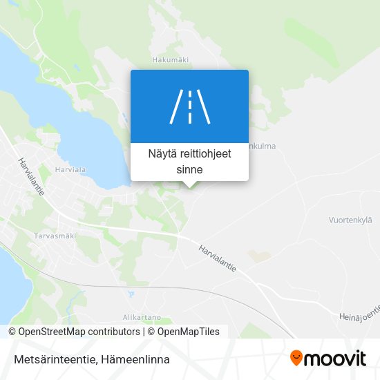Metsärinteentie kartta