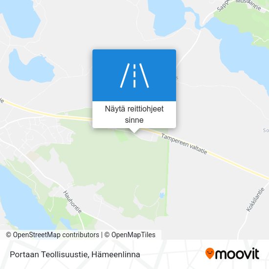 Portaan Teollisuustie kartta
