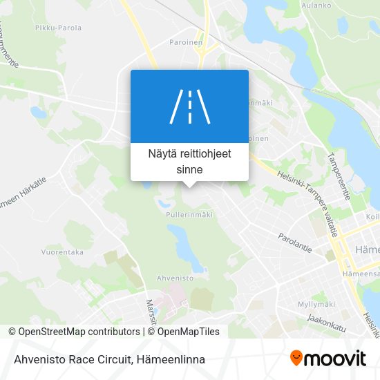 Ahvenisto Race Circuit kartta