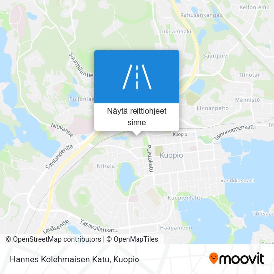 Hannes Kolehmaisen Katu kartta