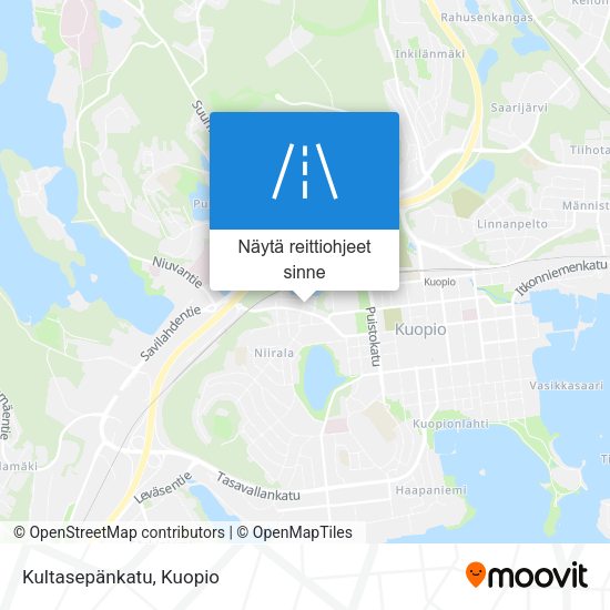 Kultasepänkatu kartta
