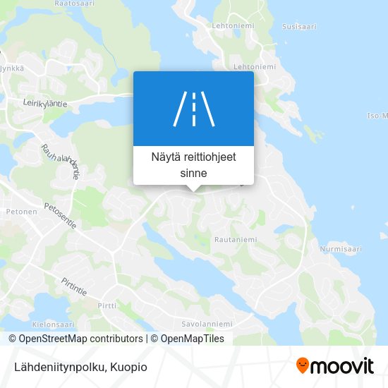 Lähdeniitynpolku kartta