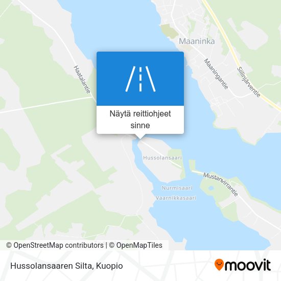 Hussolansaaren Silta kartta