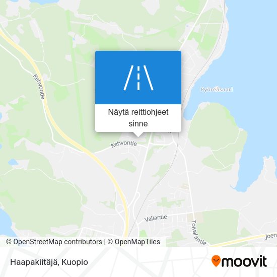 Haapakiitäjä kartta