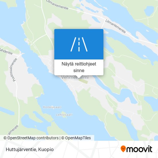 Huttujärventie kartta