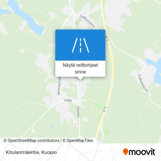 Kitulanmäentie kartta