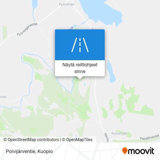 Polvijärventie kartta