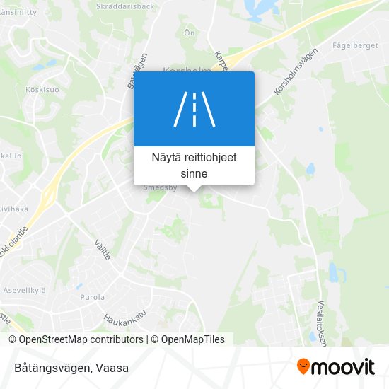 Båtängsvägen kartta