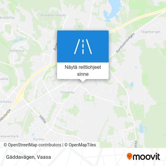 Gäddavägen kartta