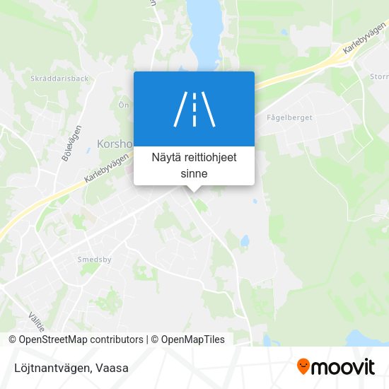 Löjtnantvägen kartta