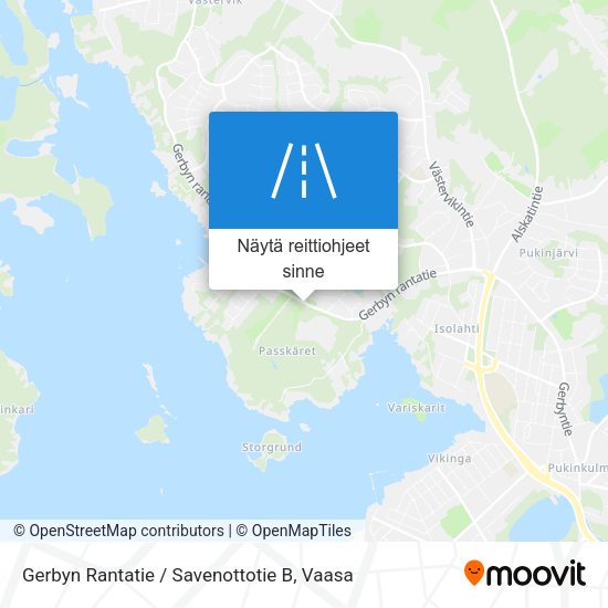 Gerbyn Rantatie / Savenottotie B kartta