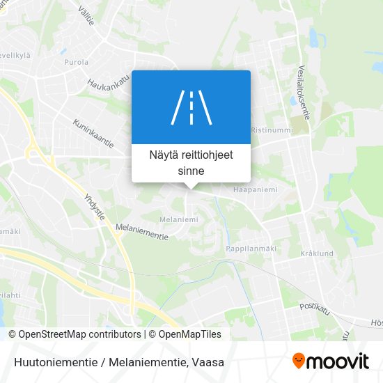 Huutoniementie / Melaniementie kartta