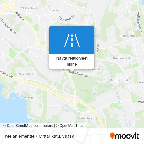 Melaniementie / Mittarikatu kartta