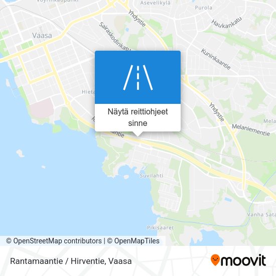 Rantamaantie / Hirventie kartta