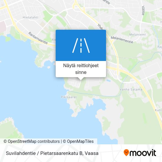 Suvilahdentie / Pietarsaarenkatu B kartta