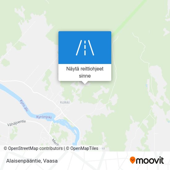 Alaisenpääntie kartta