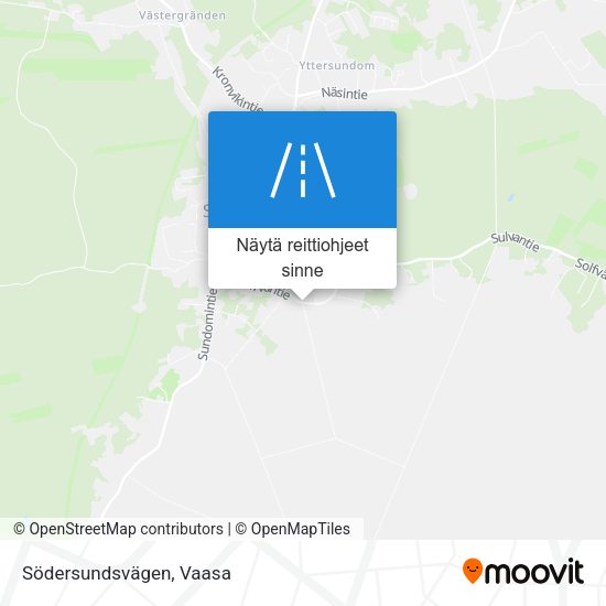 Södersundsvägen kartta