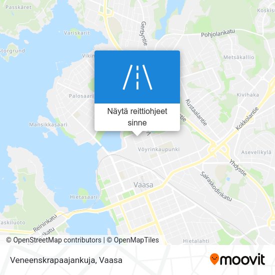Veneenskrapaajankuja kartta