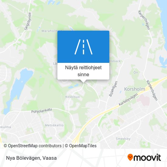 Nya Bölevägen kartta