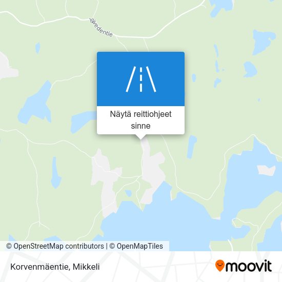 Korvenmäentie kartta