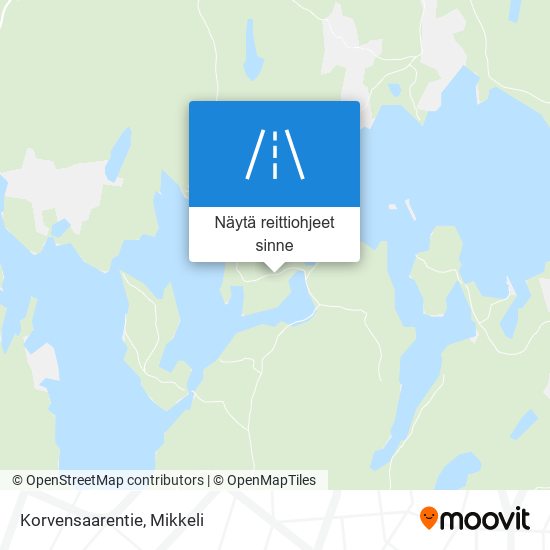 Korvensaarentie kartta