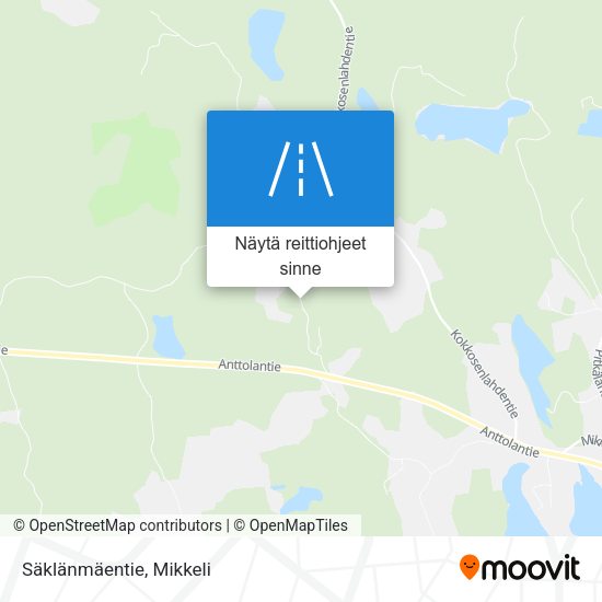 Säklänmäentie kartta
