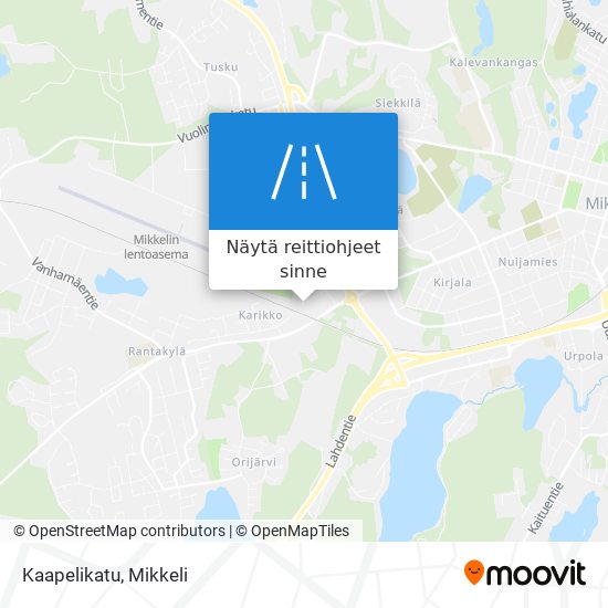 Kaapelikatu kartta