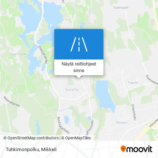 Tuhkimonpolku kartta