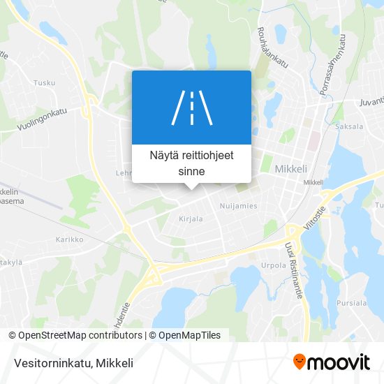 Vesitorninkatu kartta