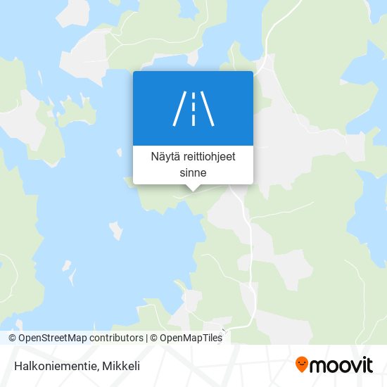 Halkoniementie kartta