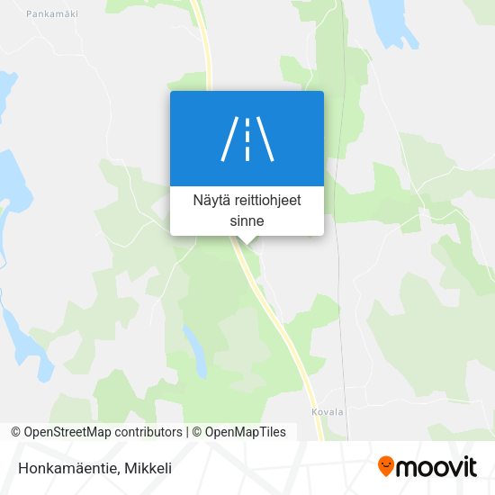 Honkamäentie kartta