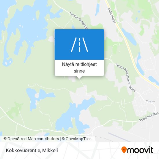 Kokkovuorentie kartta