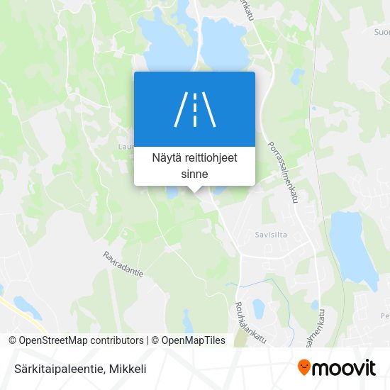 Särkitaipaleentie kartta