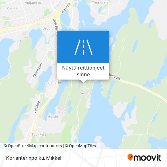 Korianterinpolku kartta