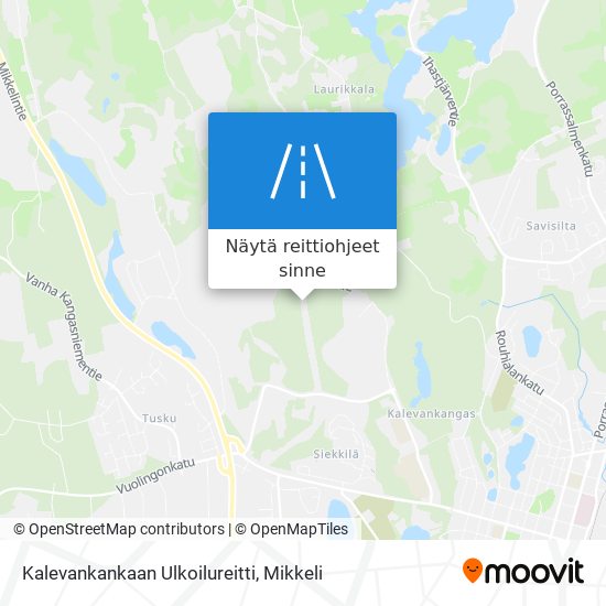 Kalevankankaan Ulkoilureitti kartta