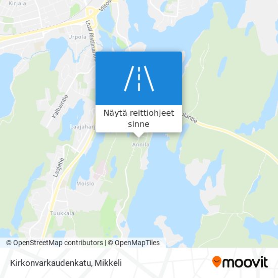 Kirkonvarkaudenkatu kartta