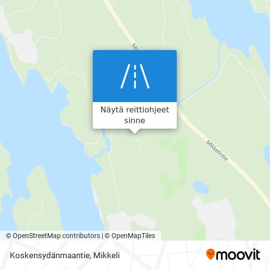 Koskensydänmaantie kartta