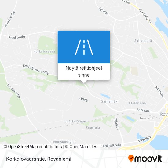 Korkalovaarantie kartta