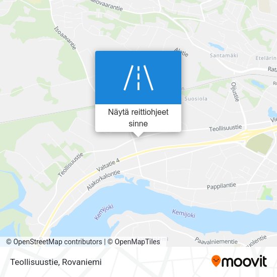 Teollisuustie kartta