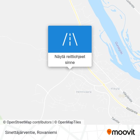 Sinettäjärventie kartta