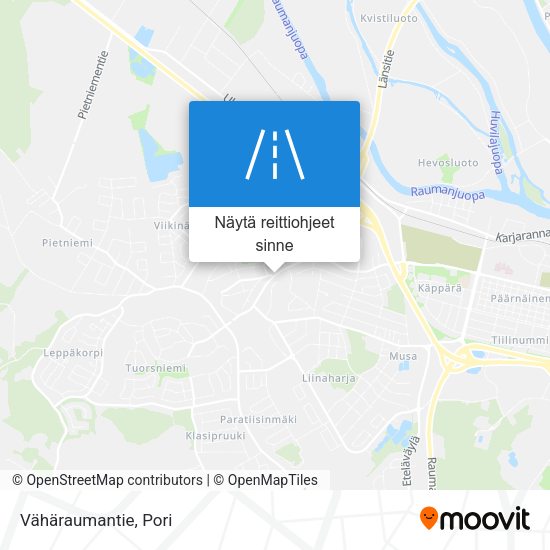 Vähäraumantie kartta