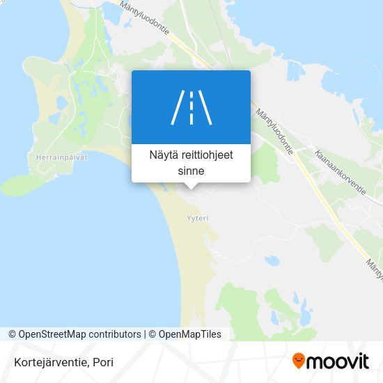 Kortejärventie kartta