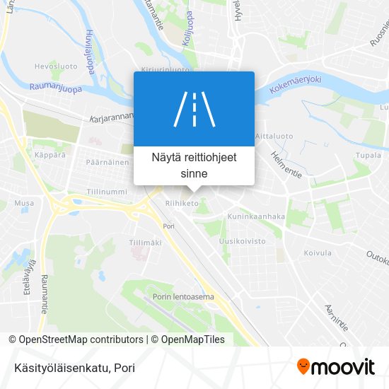 Käsityöläisenkatu kartta