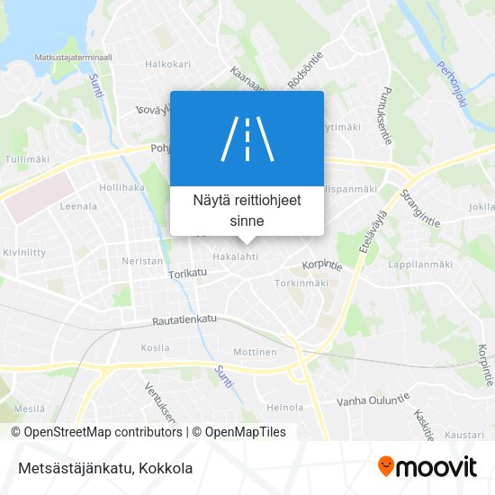 Metsästäjänkatu kartta