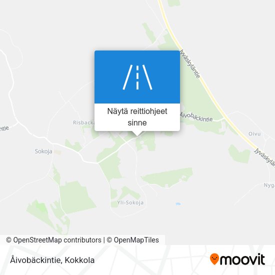 Åivobäckintie kartta