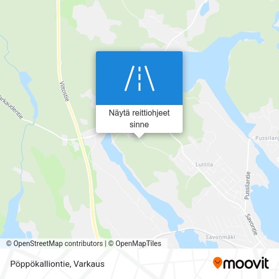Pöppökalliontie kartta