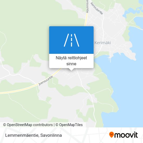 Lemmenmäentie kartta