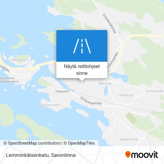 Lemminkäisenkatu kartta